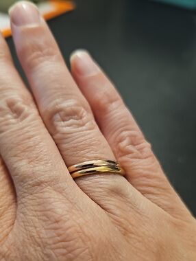 Two-Tone Women's Stackable Ring - Gold & Silver